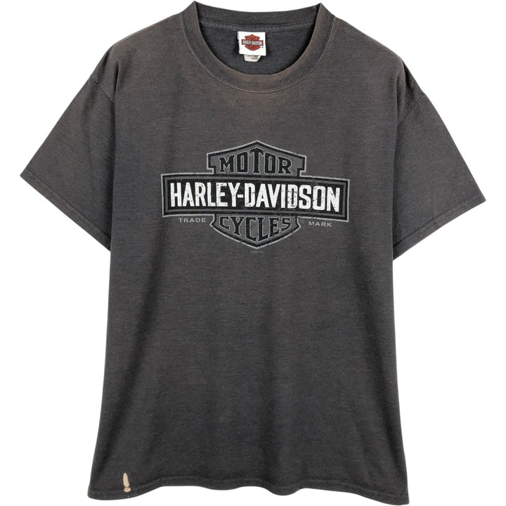 Harley-Davidson Motorcycle Bike T-shirt, Men's Size L cotton Charcoal Vintage Second Hand