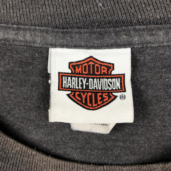 Harley-Davidson Motorcycle Bike T-shirt, Men's Size L cotton Charcoal Vintage Second Hand