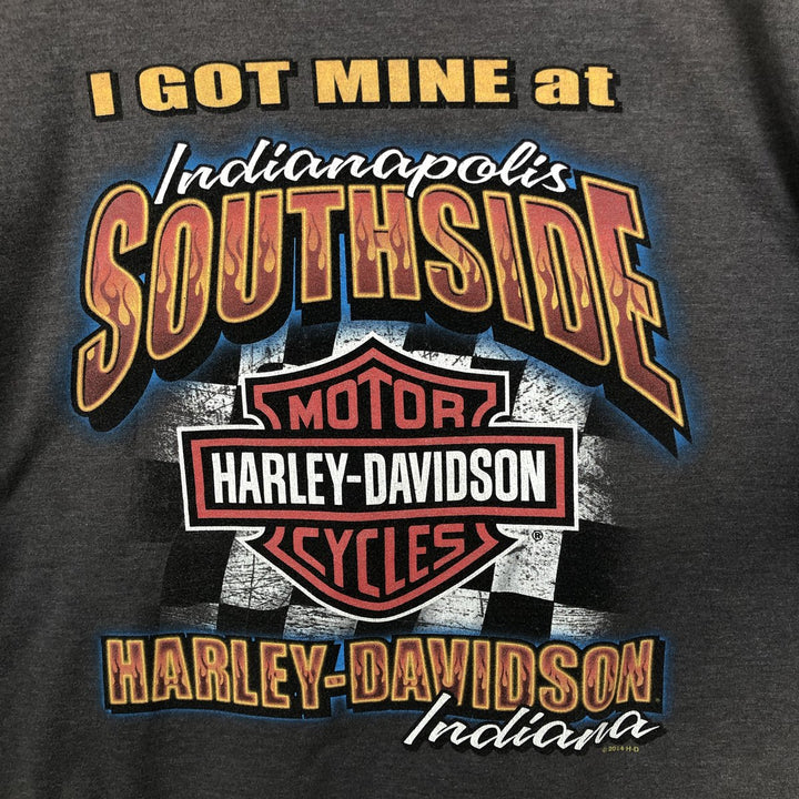 Harley-Davidson Motorcycle Bike T-shirt, Men's Size L cotton Charcoal Vintage Second Hand