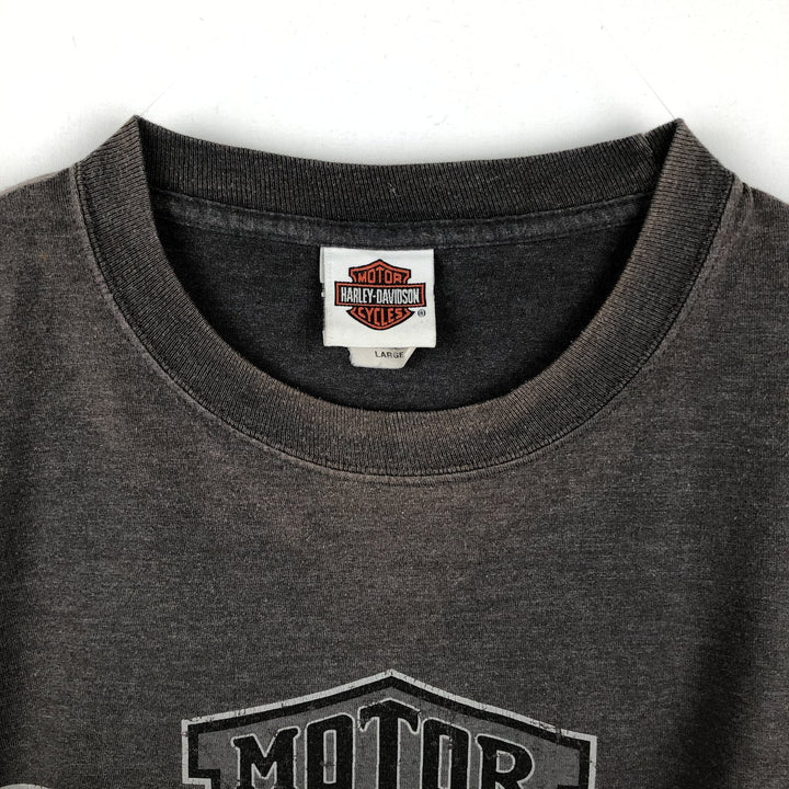 Harley-Davidson Motorcycle Bike T-shirt, Men's Size L cotton Charcoal Vintage Second Hand