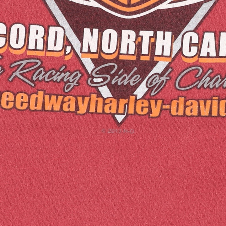 Harley-Davidson Fire Pattern Motorcycle Bike T-Shirt Men's XXL cotton red type Vintage Second Hand