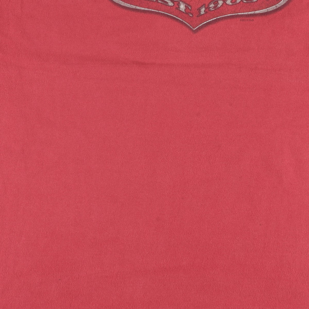 Harley-Davidson Fire Pattern Motorcycle Bike T-Shirt Men's XXL cotton red type Vintage Second Hand