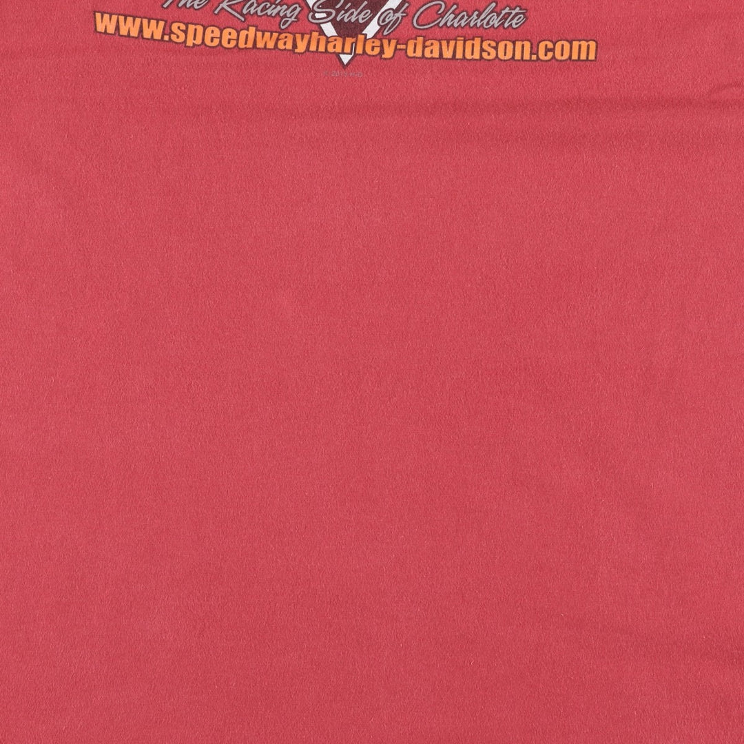 Harley-Davidson Fire Pattern Motorcycle Bike T-Shirt Men's XXL cotton red type Vintage Second Hand