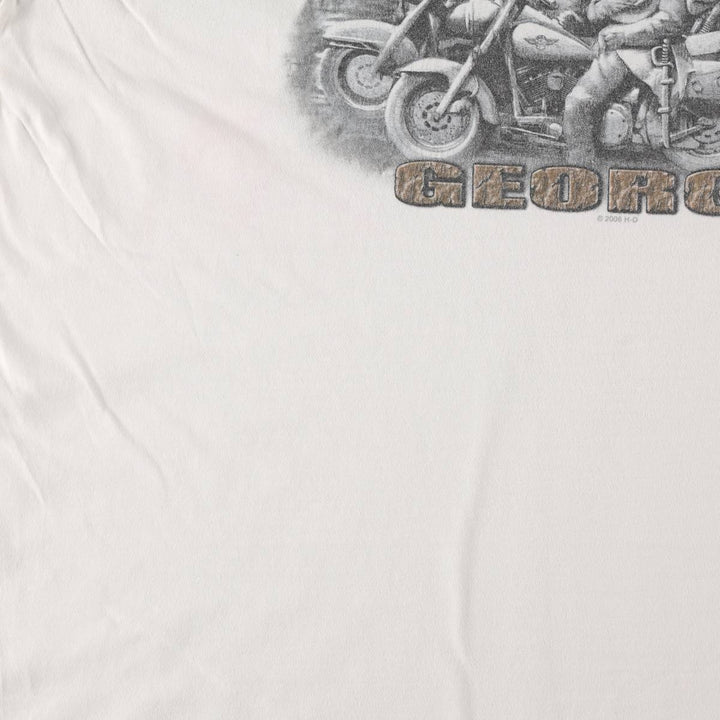 Harley-Davidson Motorcycle Bike T-shirt, Men's XXL cotton white type Vintage Second Hand