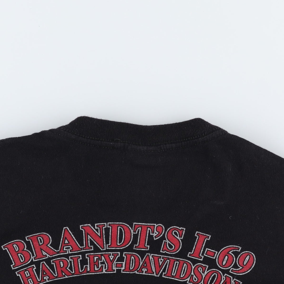 Harley-Davidson Stars and Stripes Motorcycle T-Shirt, Men's Size XL cotton black type Vintage Second Hand