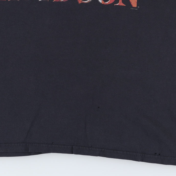 Harley-Davidson Skull Pattern Motorcycle Bike T-shirt Men's M size unclear black type Vintage Second Hand