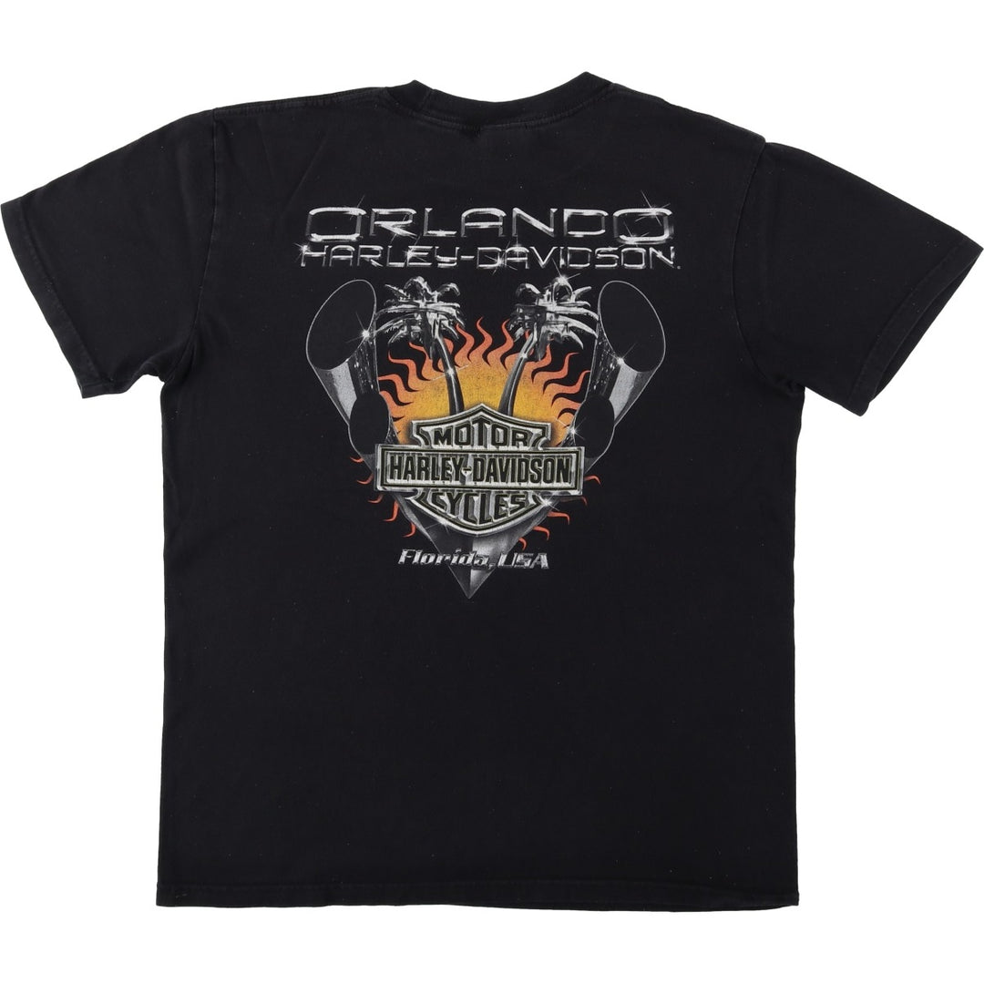 Harley-Davidson Leprechaun Motorcycle T-Shirt, Men's Size L (approx.) cotton black type Vintage Second Hand