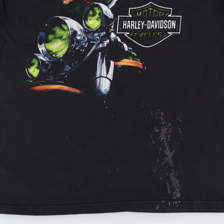 Harley-Davidson Leprechaun Motorcycle T-Shirt, Men's Size L (approx.) cotton black type Vintage Second Hand