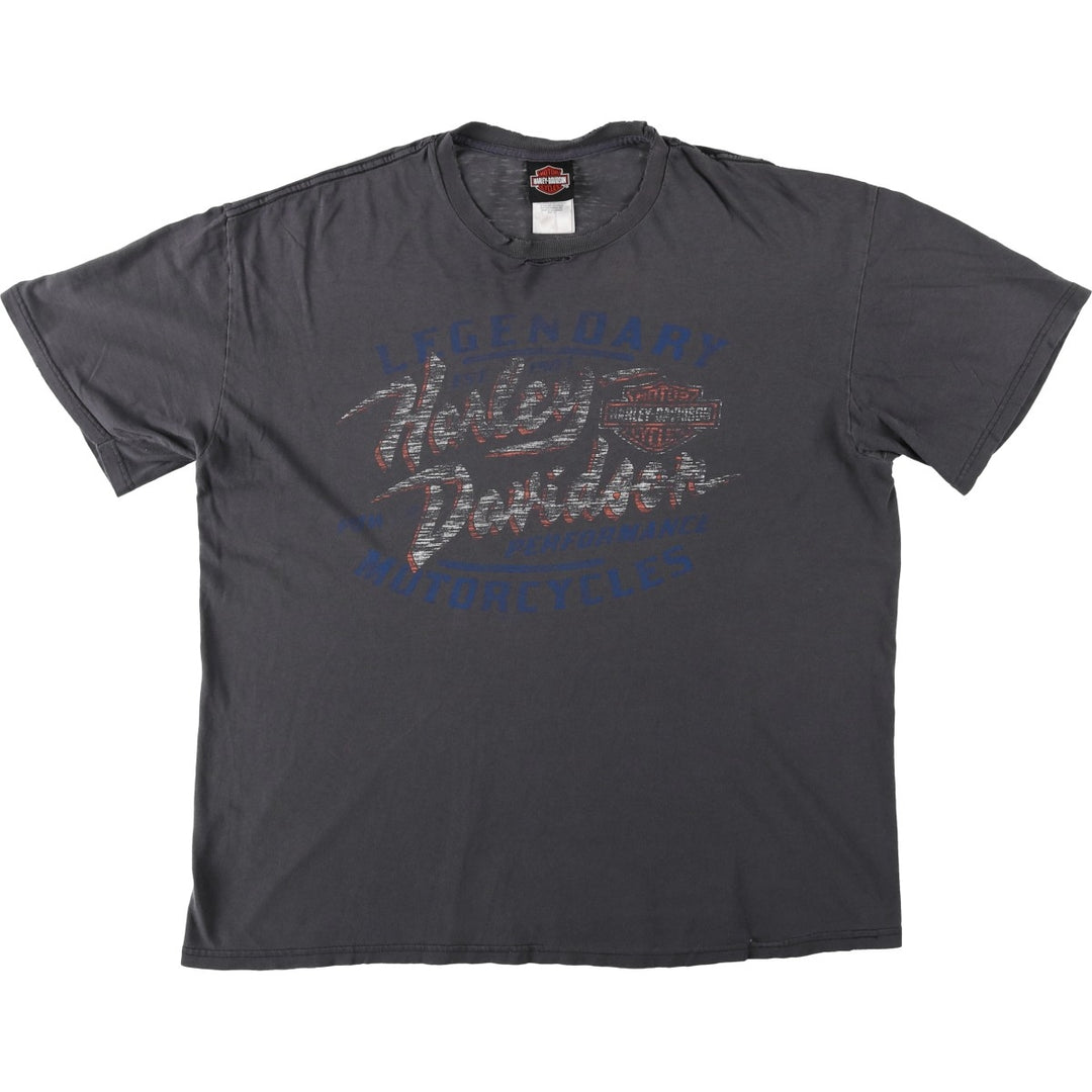 Harley-Davidson Motorcycle Bike T-shirt, Men's XL size cotton Charcoal Vintage Second Hand