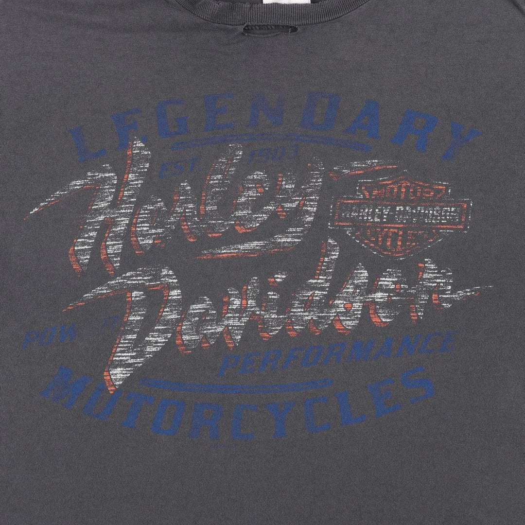 Harley-Davidson Motorcycle Bike T-shirt, Men's XL size cotton Charcoal Vintage Second Hand