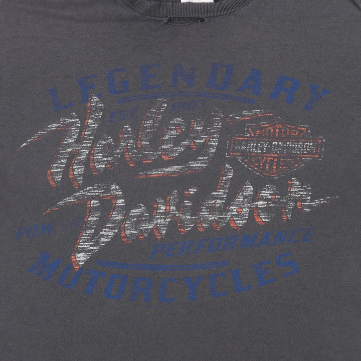 Harley-Davidson Motorcycle Bike T-shirt, Men's XL size cotton Charcoal Vintage Second Hand