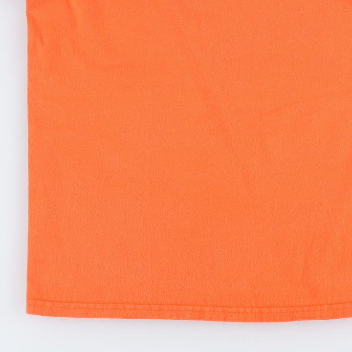 Harley-Davidson Fire Pattern Eagle Design Motorcycle T-Shirt, Men's Size XL (approx.) cotton orange type Vintage Second Hand