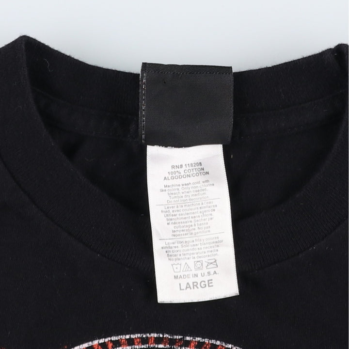 Harley-Davidson Eagle Pattern Motorcycle Bike T-shirt Made in USA Men's L size cotton black type Vintage Second Hand