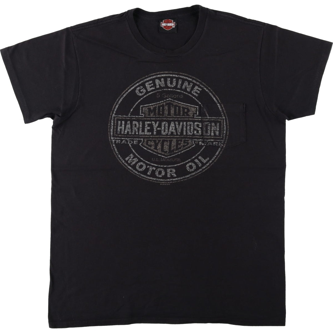 Harley-Davidson Motorcycle Bike T-shirt, Men's Medium unclear black type Vintage Second Hand