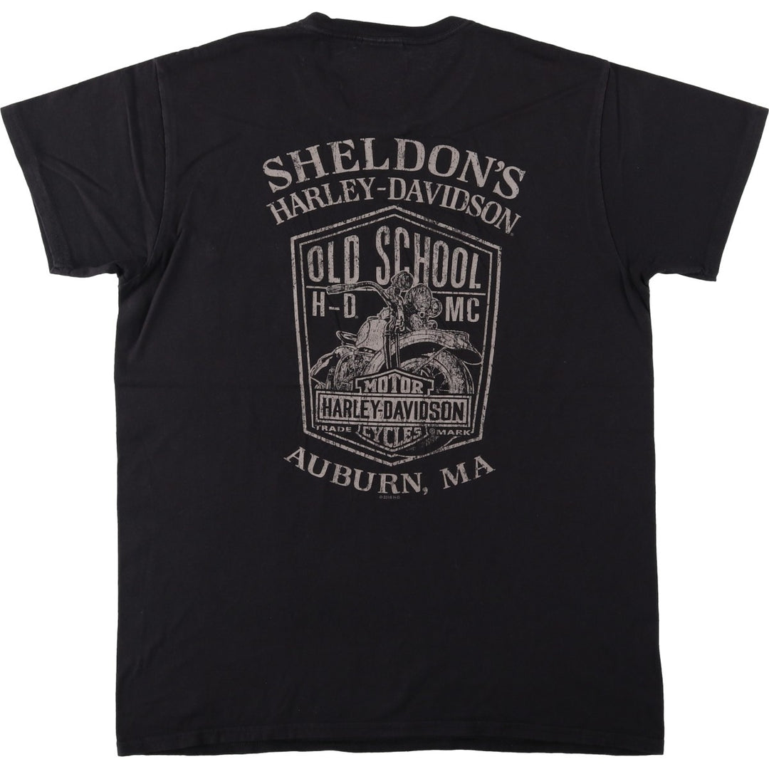 Harley-Davidson Motorcycle Bike T-shirt, Men's Medium unclear black type Vintage Second Hand