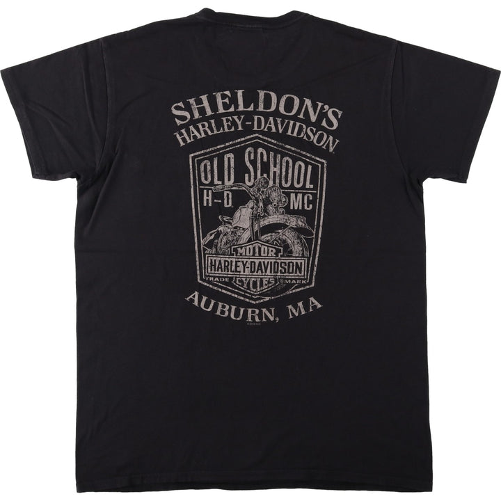 Harley-Davidson Motorcycle Bike T-shirt, Men's Medium unclear black type Vintage Second Hand