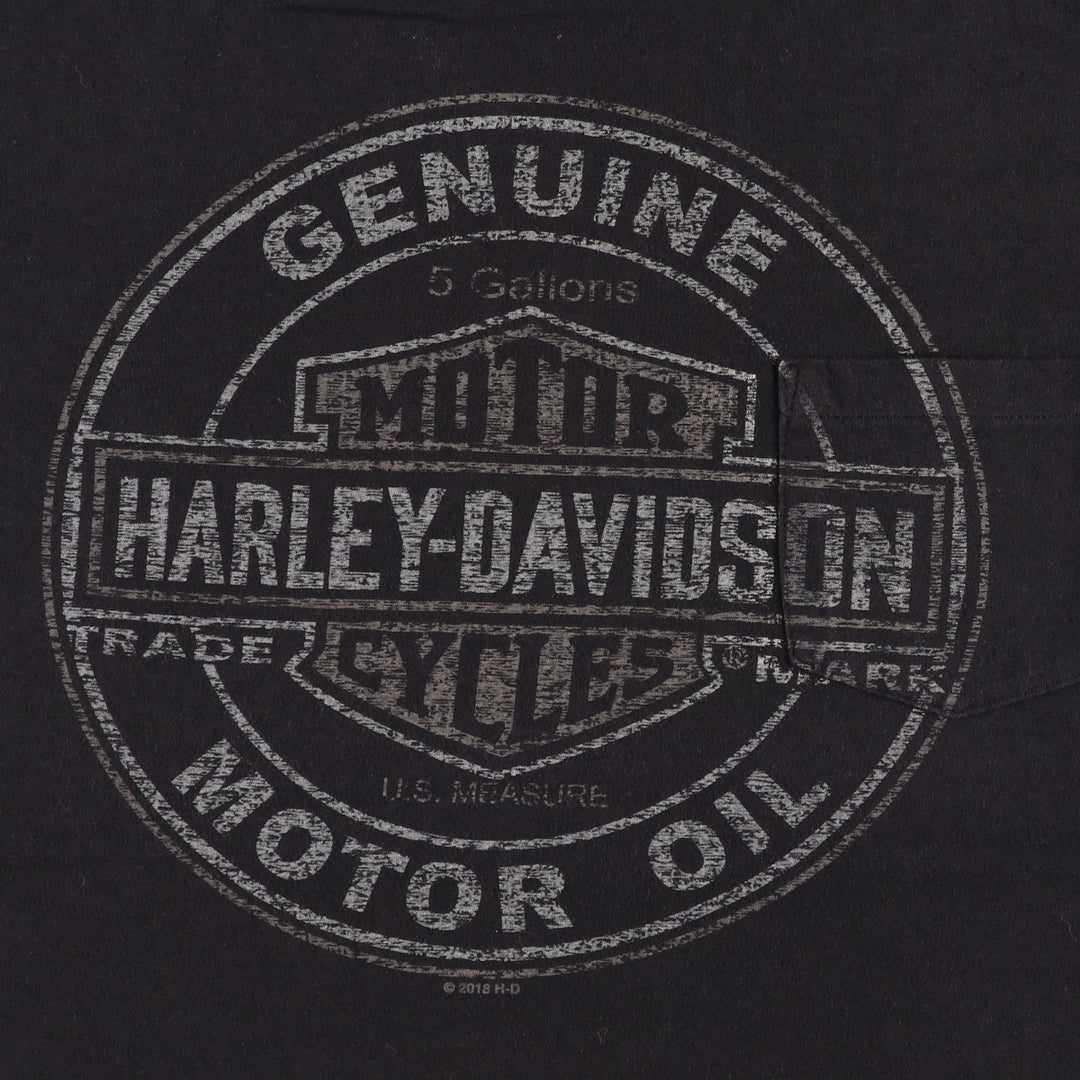 Harley-Davidson Motorcycle Bike T-shirt, Men's Medium unclear black type Vintage Second Hand