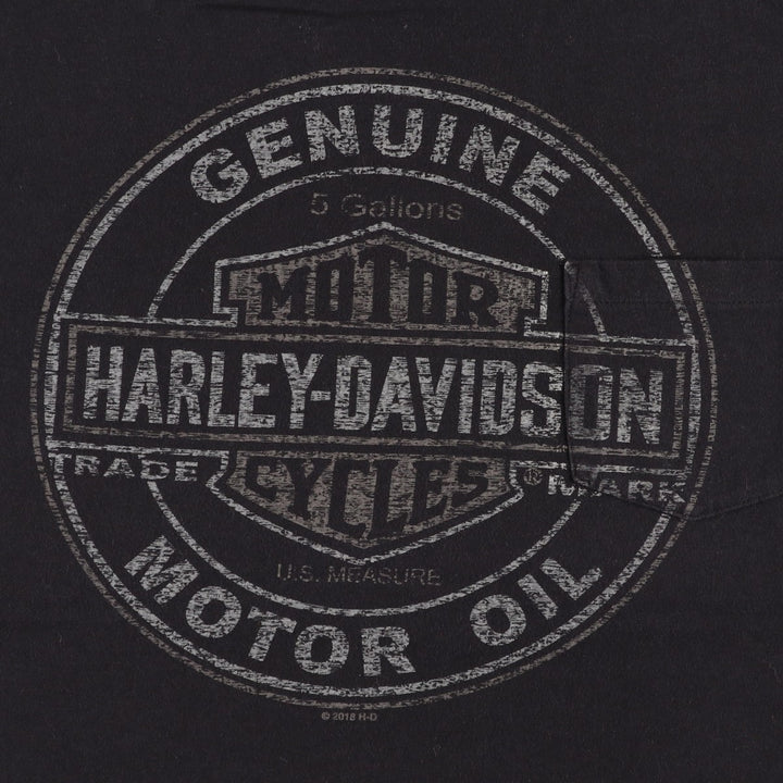 Harley-Davidson Motorcycle Bike T-shirt, Men's Medium unclear black type Vintage Second Hand