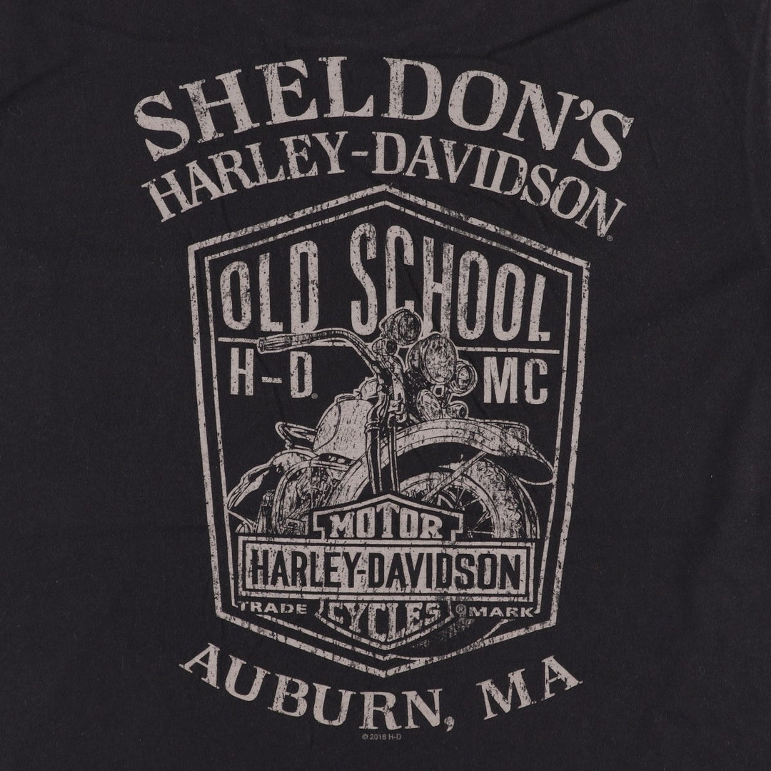 Harley-Davidson Motorcycle Bike T-shirt, Men's Medium unclear black type Vintage Second Hand