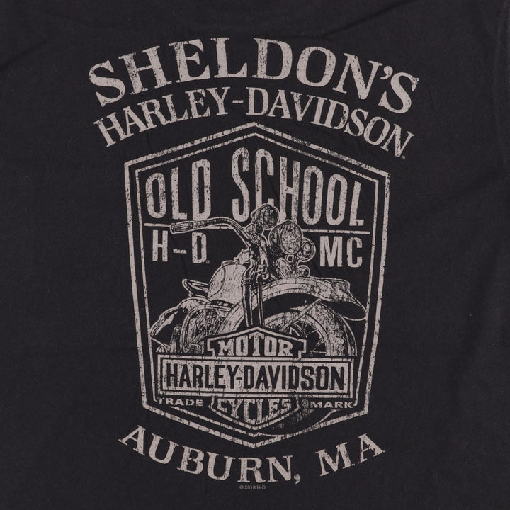 Harley-Davidson Motorcycle Bike T-shirt, Men's Medium unclear black type Vintage Second Hand