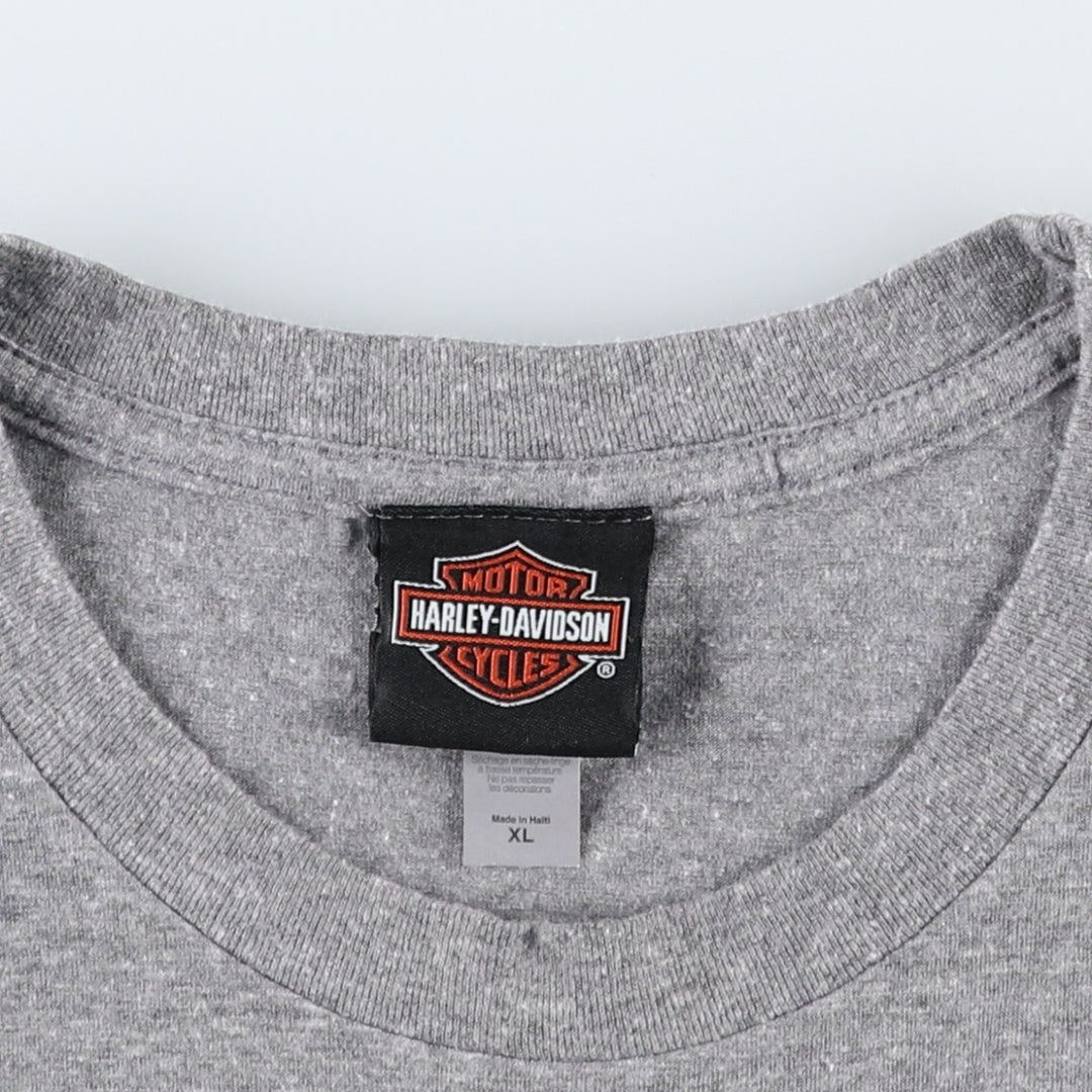 Harley-Davidson Motorcycle Bike T-shirt, Men's XL size polyester gray type Vintage Second Hand
