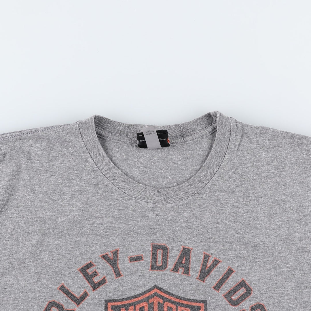 Harley-Davidson Motorcycle Bike T-shirt, Men's XL size polyester gray type Vintage Second Hand