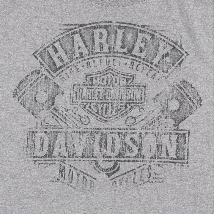 Harley-Davidson Motorcycle Bike T-shirt, Men's Size L cotton gray type Vintage Second Hand