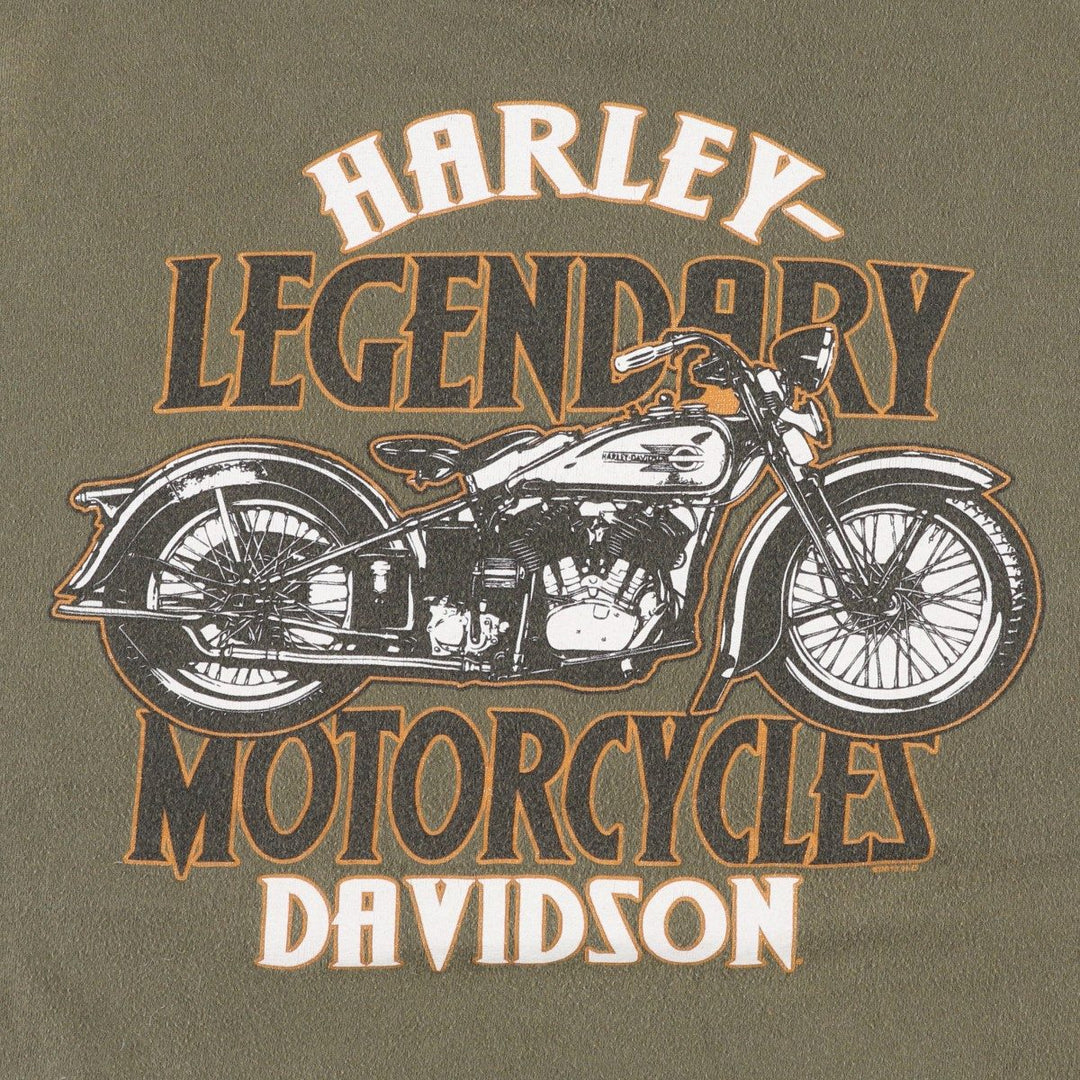 Harley-Davidson Motorcycle Bike T-shirt, Men's XL size cotton Khaki type Vintage Second Hand