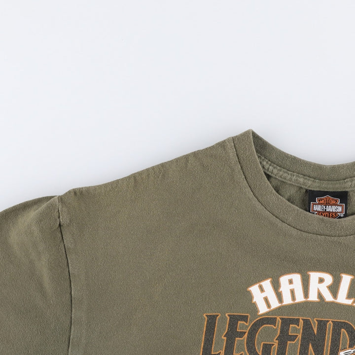 Harley-Davidson Motorcycle Bike T-shirt, Men's XL size cotton Khaki type Vintage Second Hand