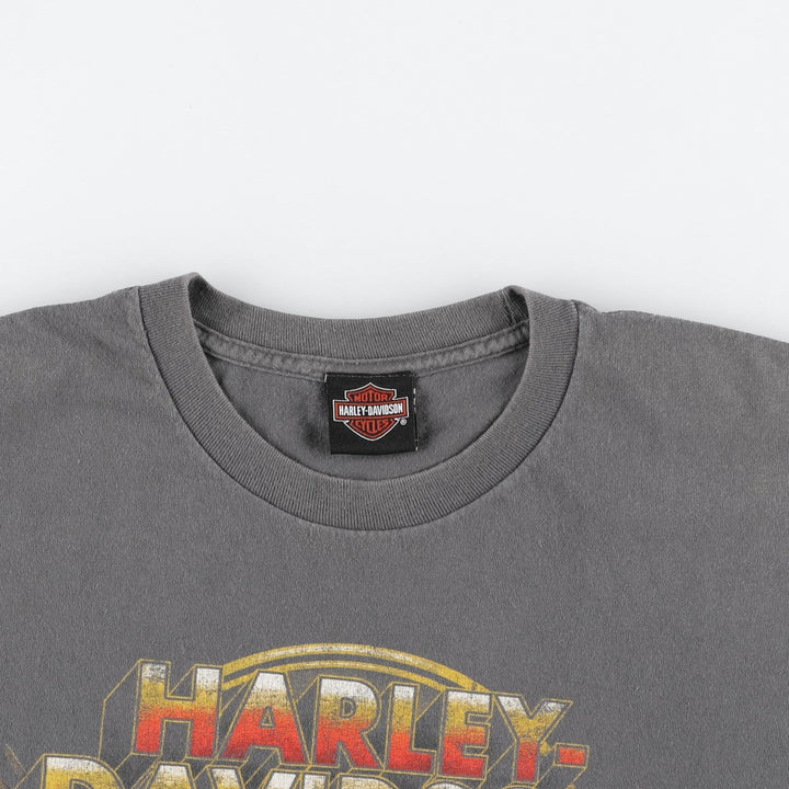 Harley-Davidson Eagle Pattern Motorcycle Bike T-shirt Men's XL unclear gray type Vintage Second Hand