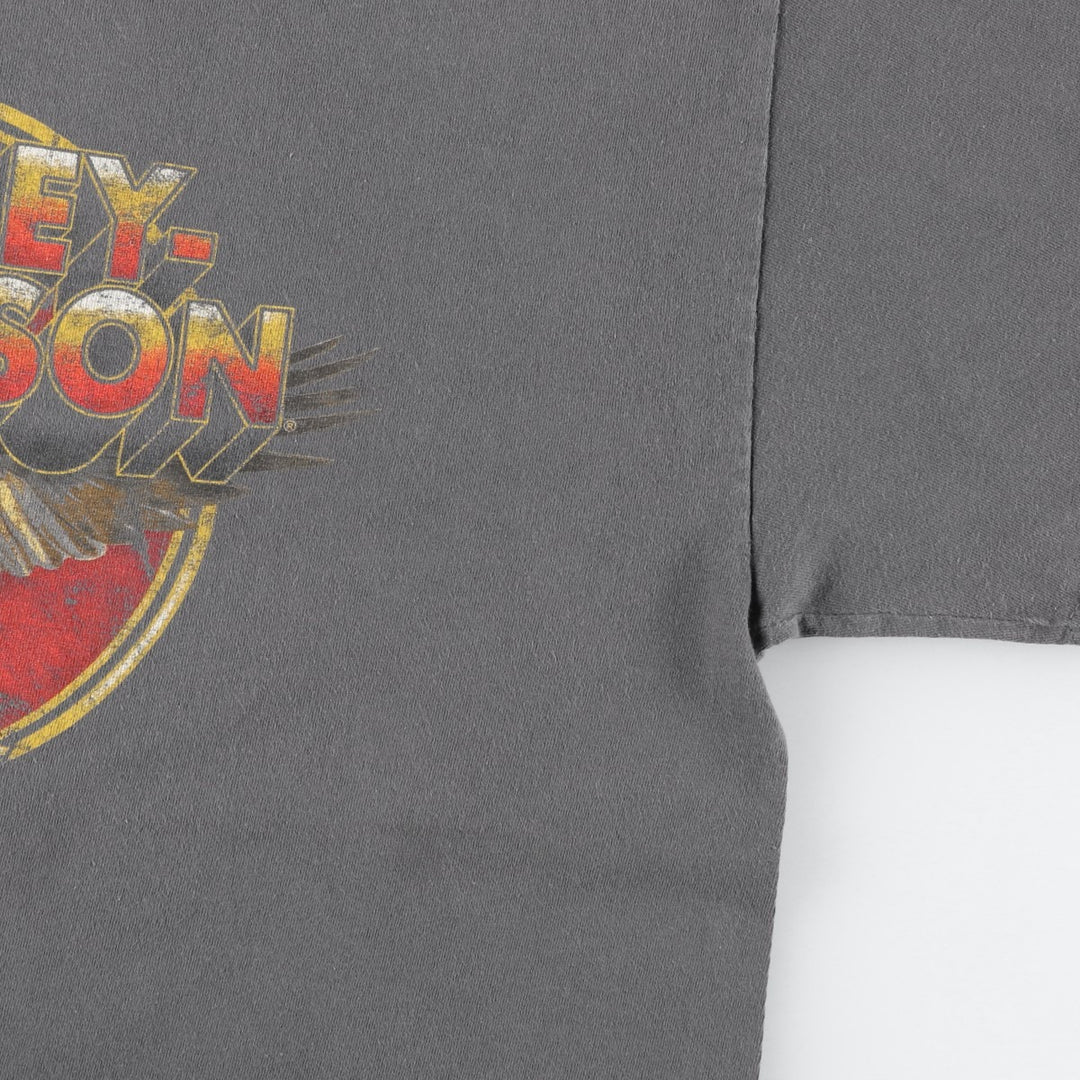 Harley-Davidson Eagle Pattern Motorcycle Bike T-shirt Men's XL unclear gray type Vintage Second Hand