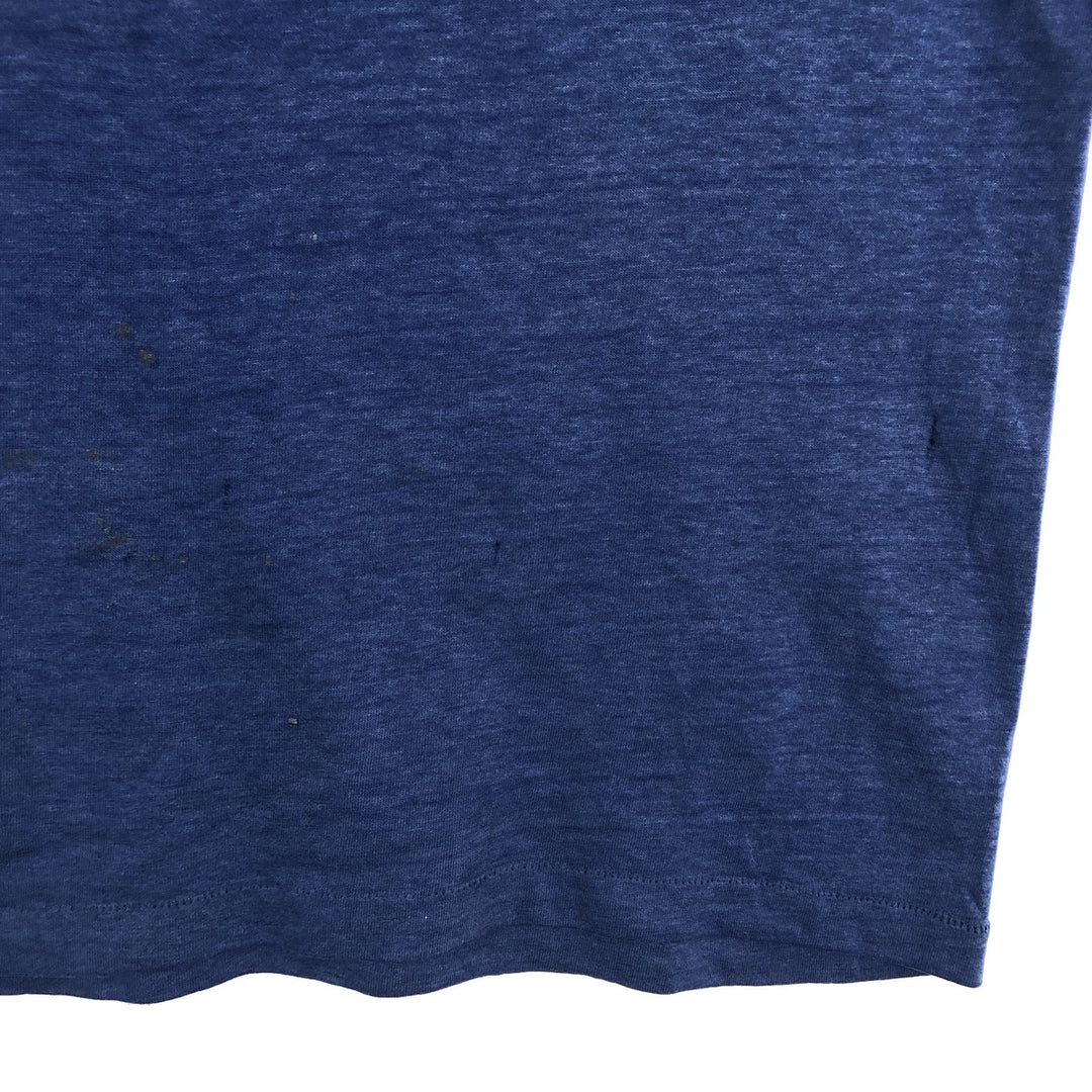 1980'S Hanes Fifty-Fifty Blue Tag Eagle Pattern Motorcycle T-Shirt, Men's Size L (approx.), Vintage cotton blue type Vintage Second Hand