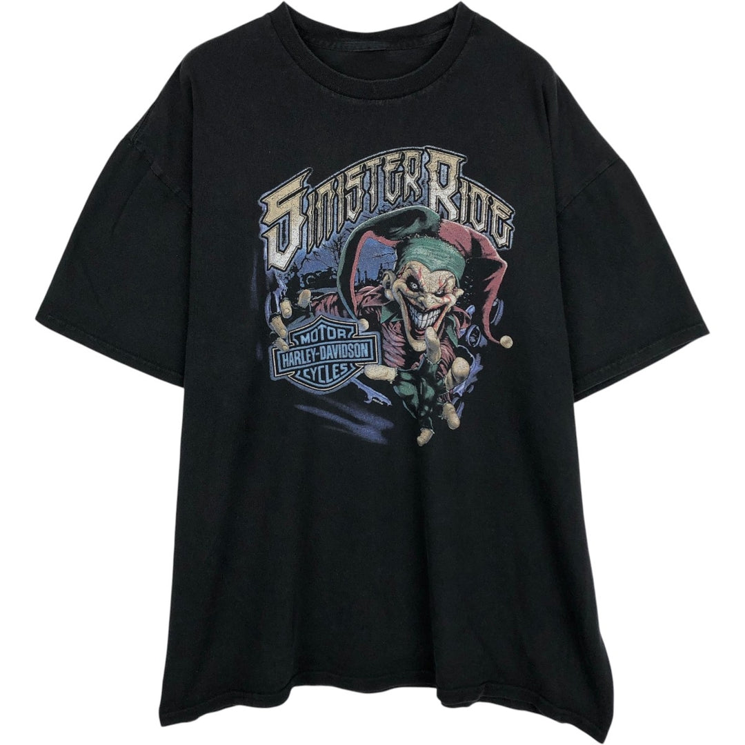 Harley-Davidson Motorcycle Bike T-shirt, Men's XL size unclear black type Vintage Second Hand