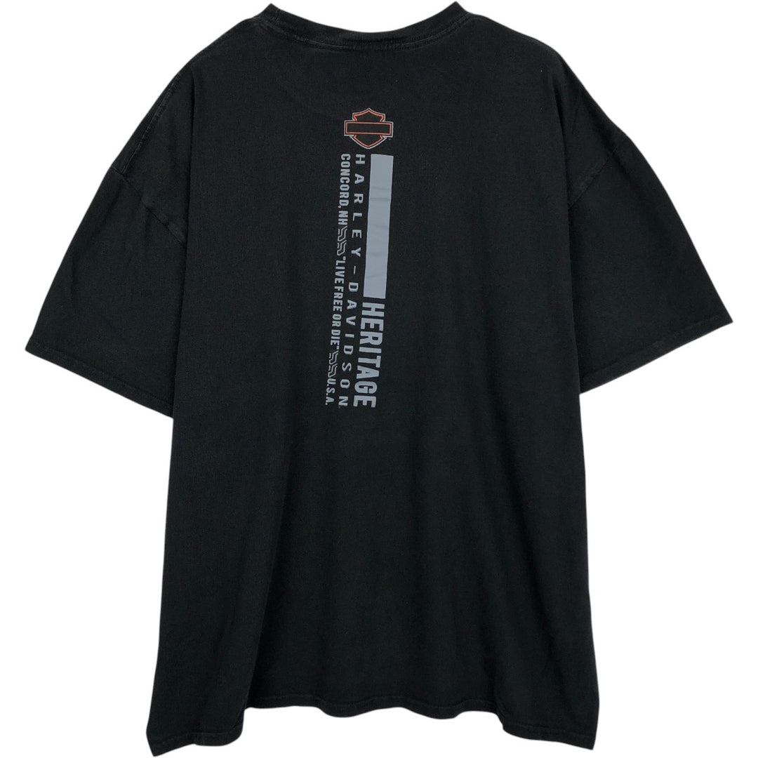 Harley-Davidson Motorcycle Bike T-shirt, Men's XL size unclear black type Vintage Second Hand