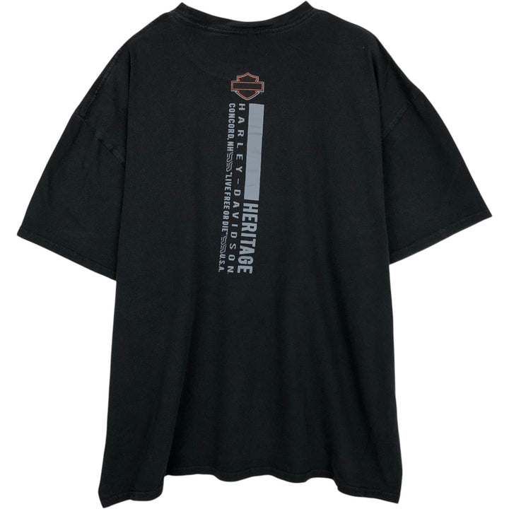 Harley-Davidson Motorcycle Bike T-shirt, Men's XL size unclear black type Vintage Second Hand