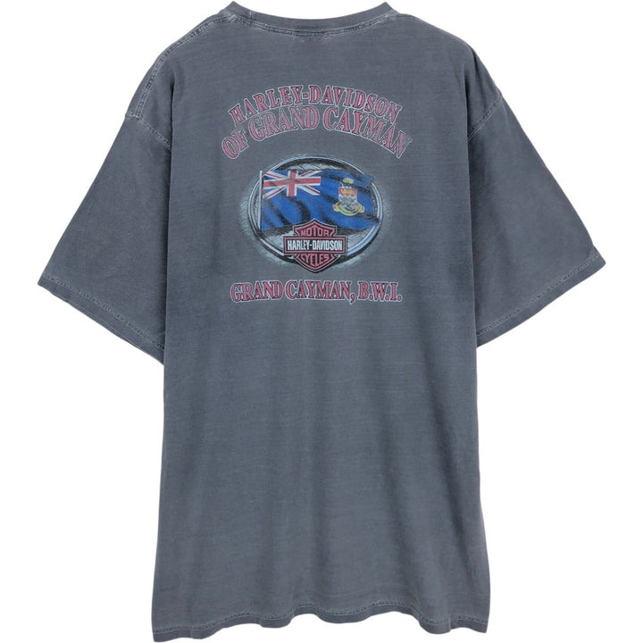 Harley-Davidson Eagle Pattern Motorcycle Bike T-shirt Men's XL cotton gray type Vintage Second Hand
