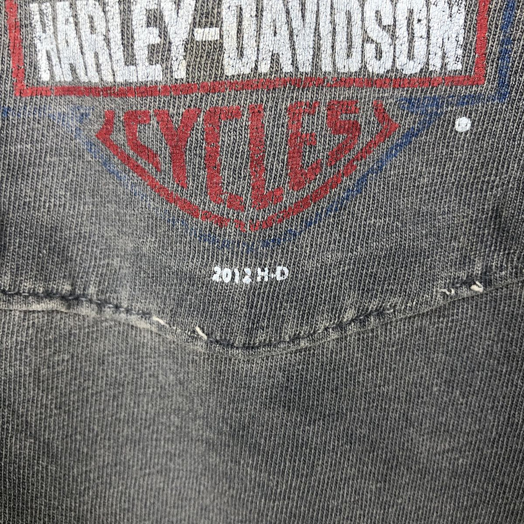 Harley-Davidson Eagle Pattern Motorcycle Bike T-shirt Men's XL cotton gray type Vintage Second Hand