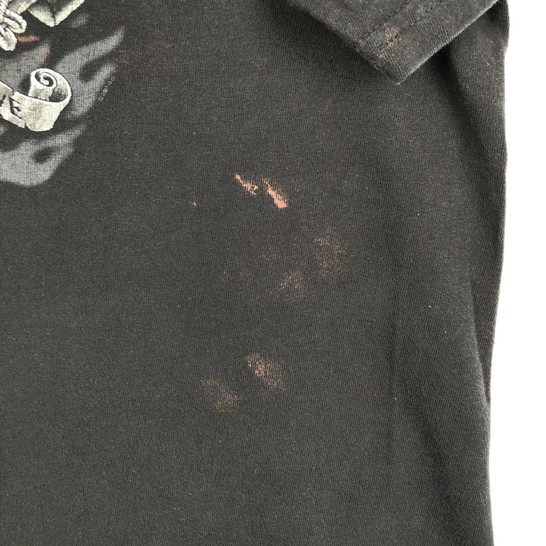 2000'S Harley-Davidson Eagle Pattern Fire Pattern Motorcycle T-Shirt, Men's Size M (approx.) cotton black type Vintage Second Hand