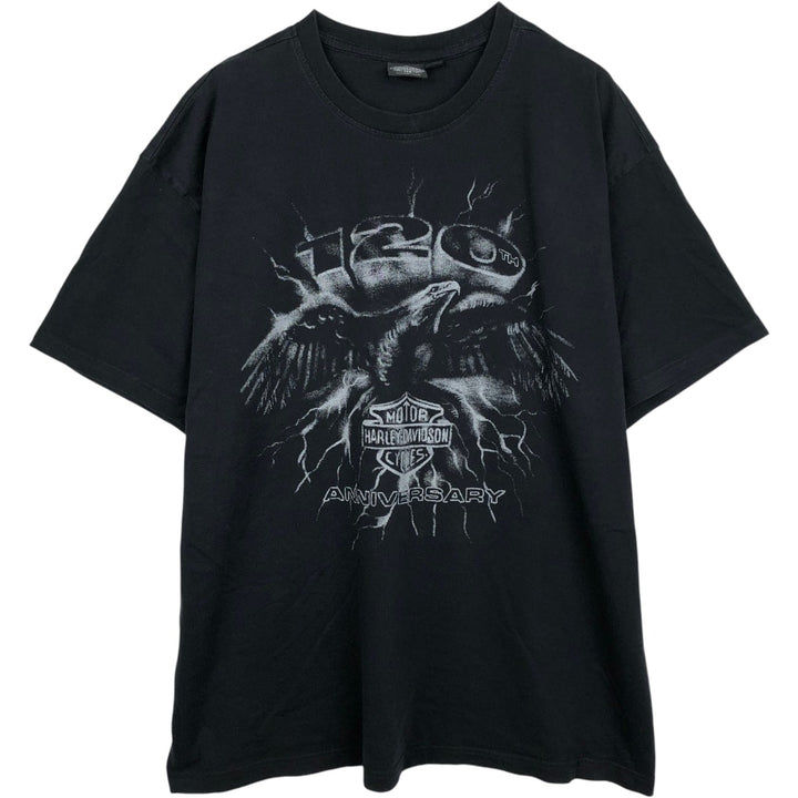 Harley-Davidson Eagle Pattern Motorcycle Bike T-shirt Men's XXL cotton black type Vintage Second Hand