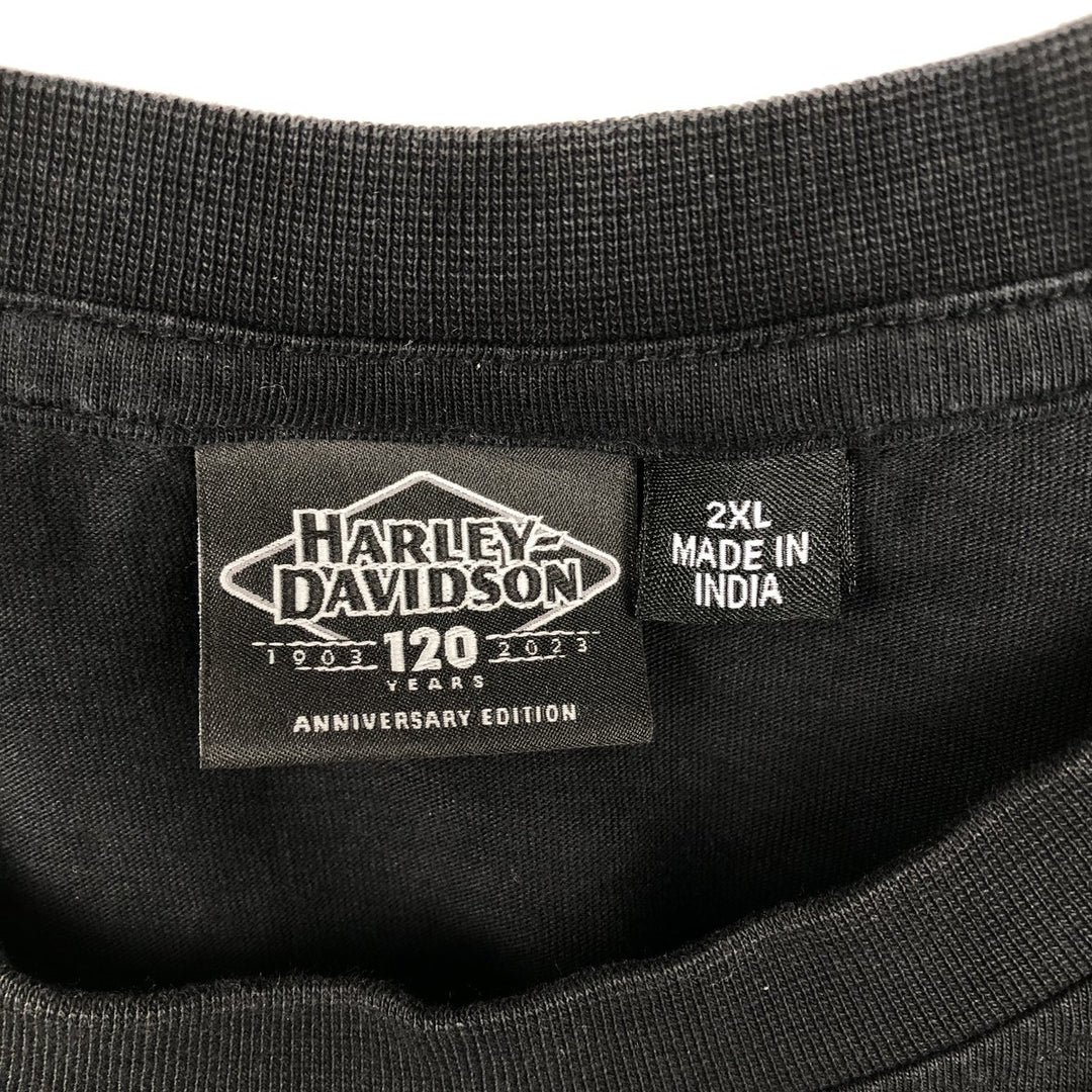 Harley-Davidson Eagle Pattern Motorcycle Bike T-shirt Men's XXL cotton black type Vintage Second Hand