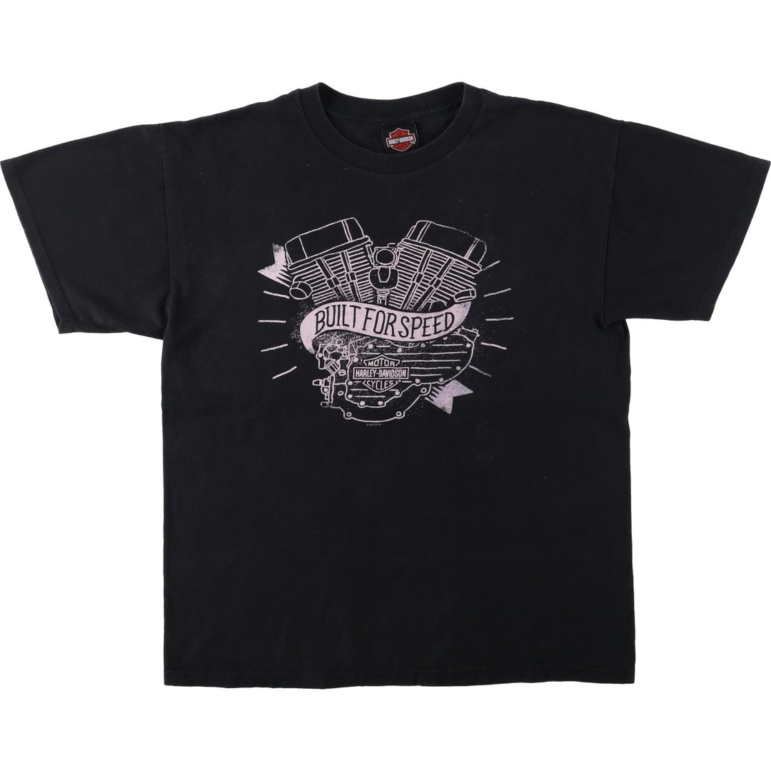 Harley-Davidson Motorcycle Bike T-shirt, Men's Size L unclear black type Vintage Second Hand