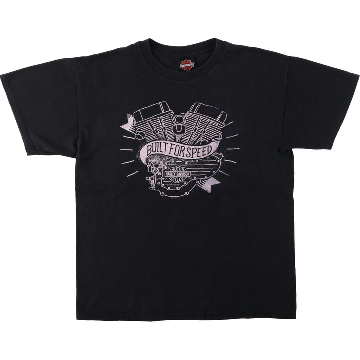 Harley-Davidson Motorcycle Bike T-shirt, Men's Size L unclear black type Vintage Second Hand