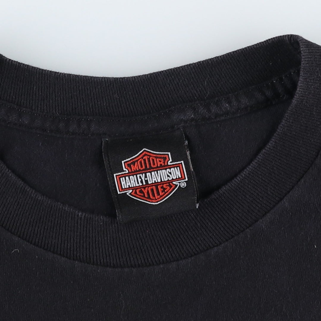 Harley-Davidson Motorcycle Bike T-shirt, Men's Size L unclear black type Vintage Second Hand