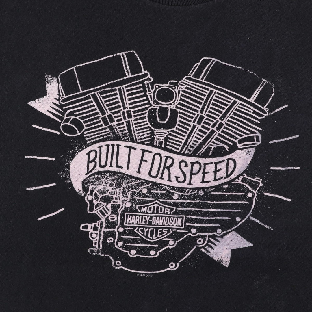 Harley-Davidson Motorcycle Bike T-shirt, Men's Size L unclear black type Vintage Second Hand