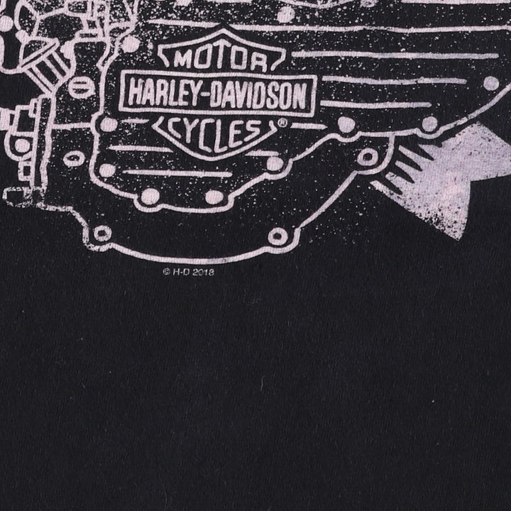 Harley-Davidson Motorcycle Bike T-shirt, Men's Size L unclear black type Vintage Second Hand
