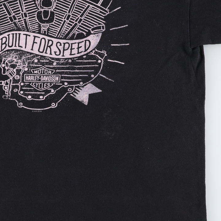 Harley-Davidson Motorcycle Bike T-shirt, Men's Size L unclear black type Vintage Second Hand
