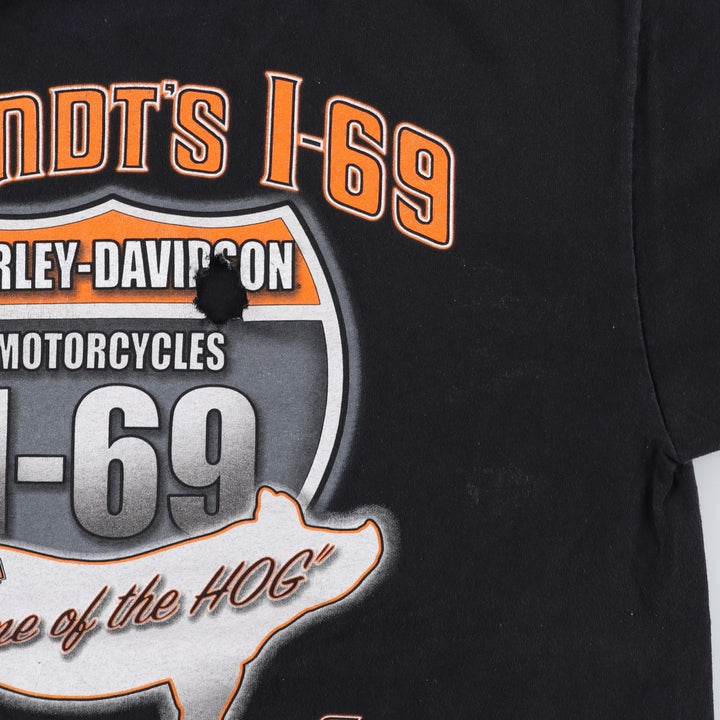 Harley-Davidson Motorcycle Bike T-shirt, Men's Size L unclear black type Vintage Second Hand