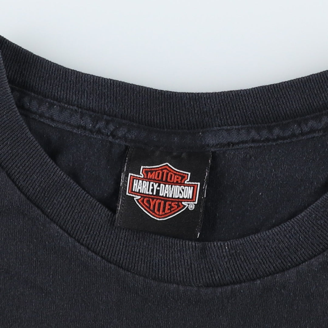 Harley-Davidson Motorcycle Bike T-shirt, Men's Size L cotton black type Vintage Second Hand