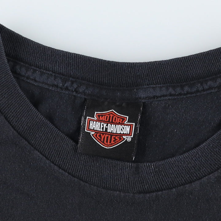 Harley-Davidson Motorcycle Bike T-shirt, Men's Size L cotton black type Vintage Second Hand