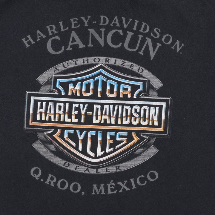 Harley-Davidson Motorcycle Bike T-shirt, Men's Size L cotton black type Vintage Second Hand